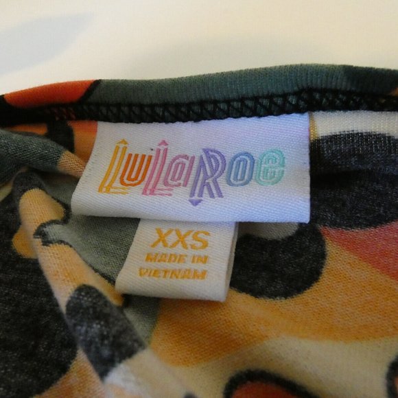 LuLaRoe Top Disney Minnie Mouse TShirt Blouse Black, Orange Multicolor Women XXS - Picture 7 of 10